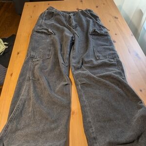 Dazy Women's Gray Cargo Pants Large